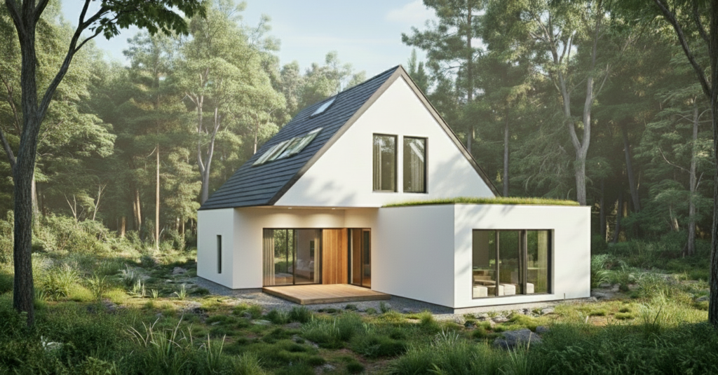 Dom 139 m2 zielony dach